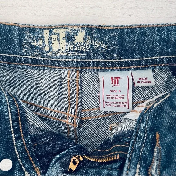 !It Jeans Girls Distressed Denim Shorts Size 5 - Picture 2 of 8